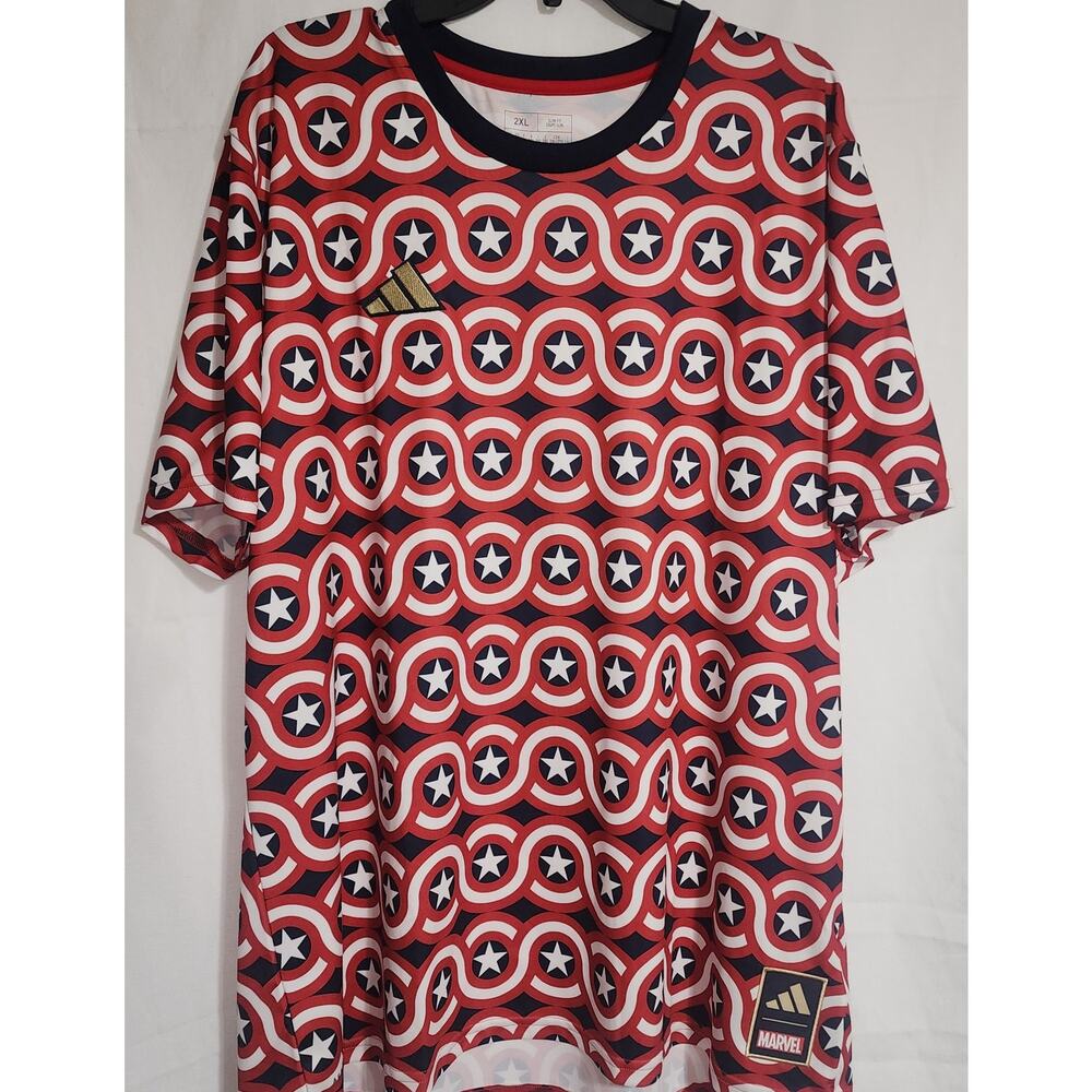 Adidas Marvel Captain America MLS Jersey men's 2XL-NEW
